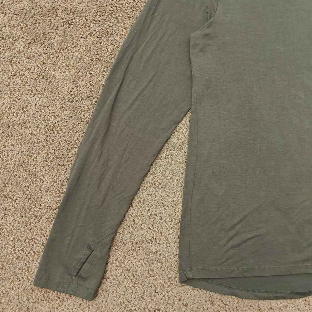 FREE FLY Women Long Sleeve Shirt M Olive Green Bamboo Viscose Gorpcore - Picture 3 of 13